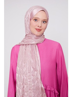Five Scarf Pembe Üçgen Desen Deluxe Devore Şal