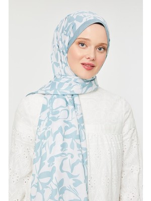 Five Scarf Küf Yeşili Yonca Desen Mono Şal