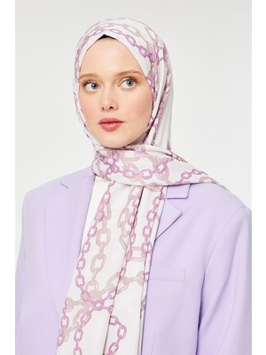 Five Scarf Pudra Zincir Desen Mono Şal