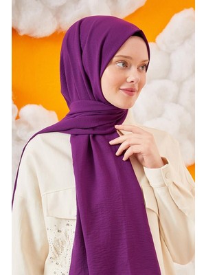 Five Scarf Koyu Menekşe Pamuk Cazz Şal