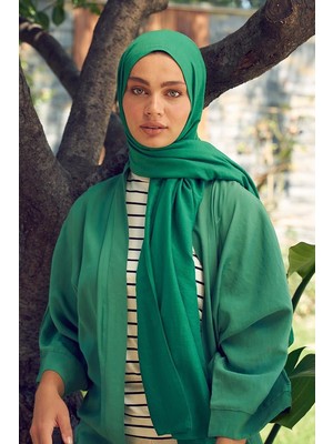 Five Scarf Çimen Yeşili Touch Pamuk Şal