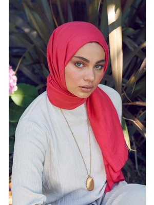 Five Scarf Şeker Pembesi Touch Pamuk Şal