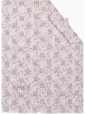 Five Scarf Eflatun Relax Yaprak Şal