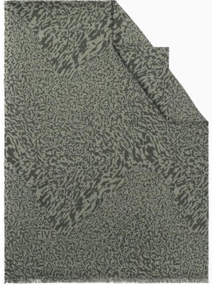 Five Scarf Haki Relax Ebruli Desen Şal