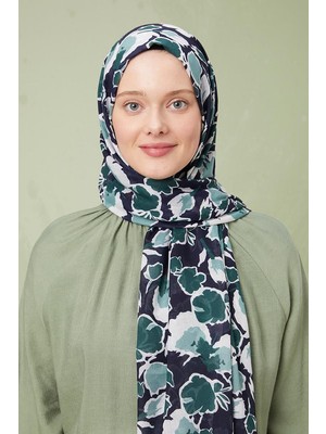 Five Scarf Zümrüt Yeşili Desenli Cotton Şal
