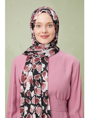 Five Scarf Bordo Desenli Cotton Şal