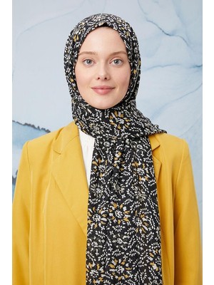 Five Scarf Hardal Tomurcuk Desen Cotton Şal