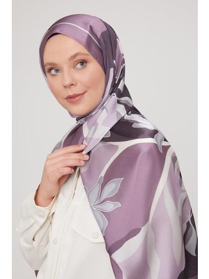 Five Scarf Lila Soyut Çiçek Desen Brand Şal