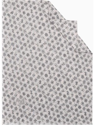 Five Scarf İndigo Relax Fırça Puantiye Şal