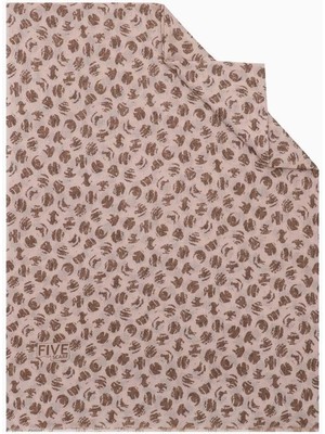 Five Scarf Krem Relax Fırça Puantiye Şal