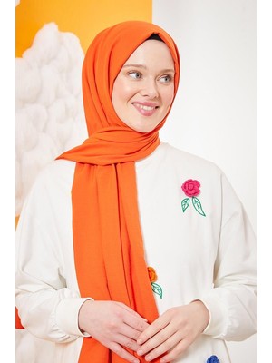 Five Scarf Turuncu Pamuk Cazz Şal