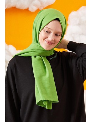 Five Scarf Elma Yeşili Pamuk Cazz Şal