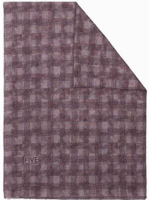 Five Scarf Leylak Relax Ekose Desen Şal