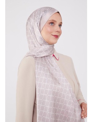 Five Scarf Pudra Kare Zincir Desenli Brand Şal