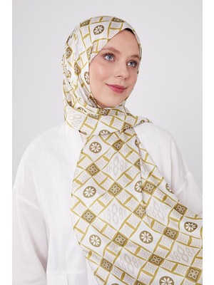 Five Scarf Yağ Yeşili Damla Desen Brand Şal