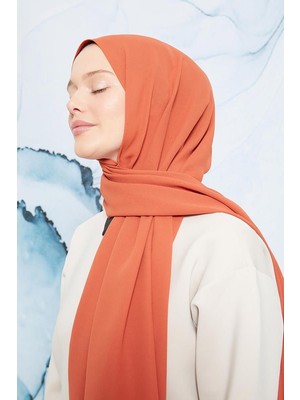 Five Scarf Koyu Kiremit Otto Şal