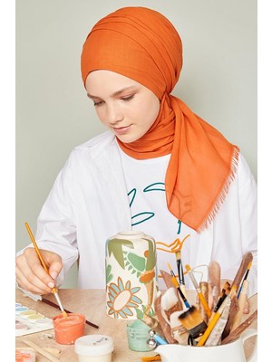 Five Scarf Turuncu Modal Pamuk Şal