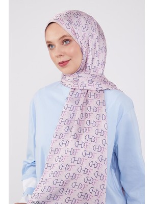 Five Scarf Pembe Harf Desen Brand Şal