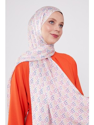 Five Scarf Krem Harf Desen Brand Şal