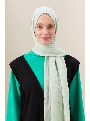 Five Scarf Mint Yeşili Gül Comfort Line Şal