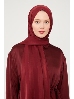 Five Scarf Bordo Sim Şeritli Tokyo Şal