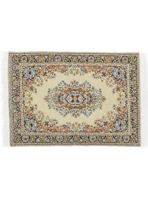 EXE Minyatür Dokuma Halı Bebek Oyun Evleri İçin 1/12 Ölçekli Desenli ve Renkli