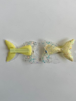 Kız Çocuk Deniz Kızı 2' Li Klips Toka Sarı