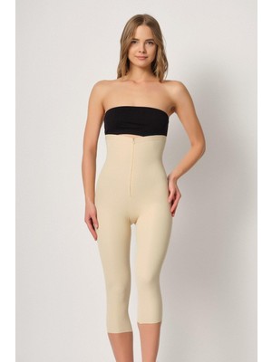 Ten Mı Emay 2868 Fermuarlı Kapri Tayt Lazer Korse