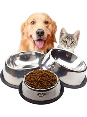 Paslanmaz Çelik Metal Mama Kabı 18 Cm.