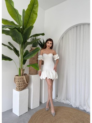 Atlas Fırfır Detay Mini Amanda Eltbise