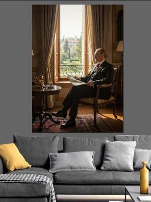 Mustafa Kemal Atatürk ve Gazete Dekoratif Kanvas - Mdf Ahşap Tablo