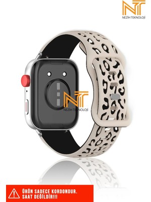 Nezih Case Huawei Watch Fit 3 / Fit 4 / Fit 4 Pro / Fit 5 / Fit 5 Pro Uyumlu Leopar Desenli Silikon Kordon / Strap