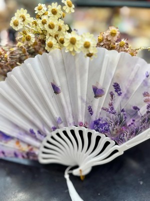 baytoptan Plastik Desenli Yelpaze