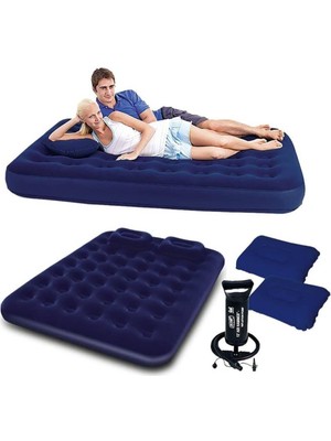 Pompalı Yastıklı Çift Yatak Çift Kişilik 203X152X22CM