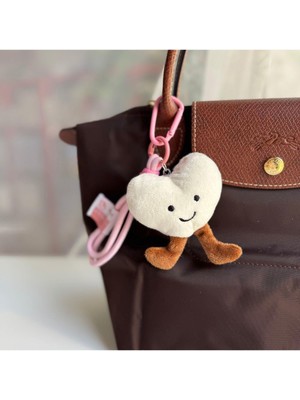 Peluş Kalp Çanta Aksesuarı