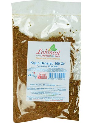 Kajun Baharatı 100 gr Paket
