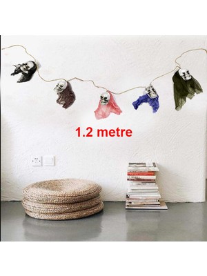 Ip Üzeri 5 Adet Kuru Kafa Asmalı Süs 1.2 Metre
