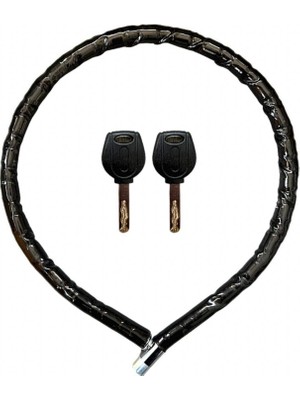 Motorsiklet Kilidi Anahtarlı Körüklü Siyah 120 cm x 22 mm YM-752