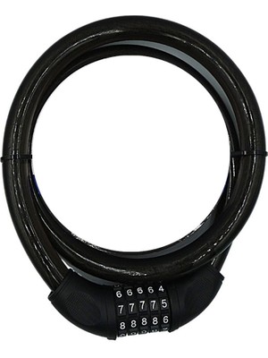 Yuma YM-747 120CM 20MM 5 Şifreli Siyah Motorsiklet Kilidi