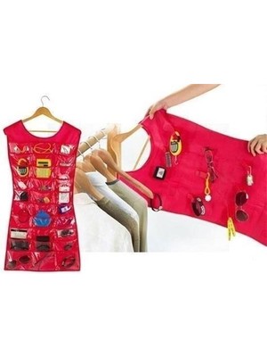 Elbise Şeklinde Takı Organizeri - Pembe