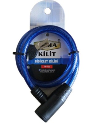 Yuma YM-733 Mavi 65 cm Bisiklet Kilidi