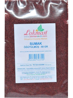 Sumak Öğütülmüş 50 gr Paket