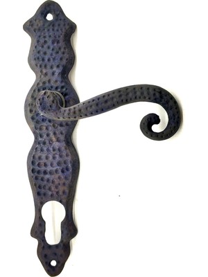   Pirinç Kıvrık Yale Kapı Kolu - 210X43 Mm, Oksit