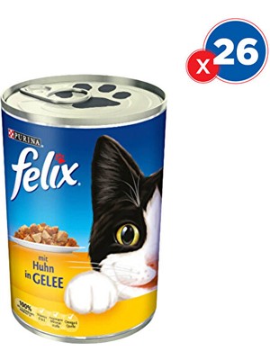 Felix Konserve Tavuklu Kedi Maması 400 GRX26'LI