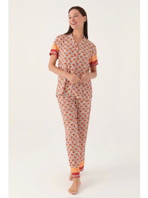 Pierre Cardin PC8823-S Kadın Gömlek Yaka Pijama Takımı