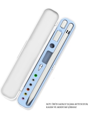 M.TK Moveteck Apple Pencil Uyumlu Tablet Kalemi Kutusu Taşıma Çantası Beyaz Renkli Hafif ve Koruyucu Tasarım