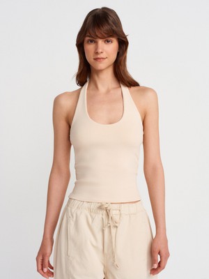 21052 Halter Yaka Top-Taş