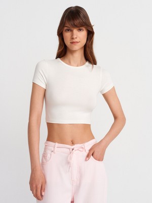 31104 Modal Crop Top-Ekru