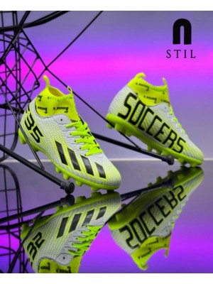  Erkek Çocuk Halısaha  Kranpon Çoraplı Çivili Futbol Spor Ayakkabısı F35KR