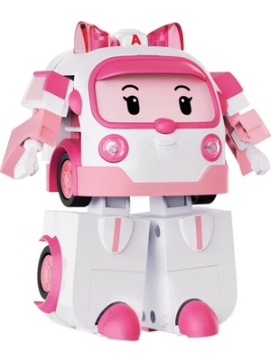 Işıklı Robocar Poli Büyük Transforming Robot Amber